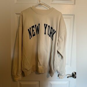 Cream 'New York' Men’s Sweater
